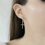 Pendientes de moissanita para mujer | Plata de ley 925 con baño de oro de 18 quilates | Diseño conmovedor