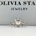 Classic Moissanite Ring - Heart-Inspired Design with a Brilliant Shine