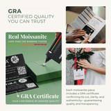 Collar con colgante de moissanita para mujer | Plata de ley 925 con baño de oro de 18 quilates | Diseño Crystal Symphony