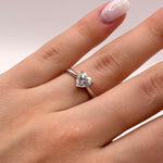 Brilliant Heart Moissanite Ring - Radiant Heart-Shaped Stone in Polished Metal