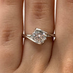 Luxury Moissanite Love Ring - Sparkling Center Stone in a Polished Setting