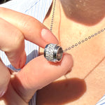 Pure Elegance Moissanite Pendant - Radiant Stone in a Sleek Metal Frame