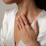 Solid 925 Sterling Silver Ring with 14K Gold Bonded - Olivia Star Jewelry - 648R