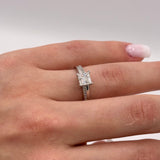 Royal Radiance Moissanite Ring - Brilliant Center Stone in a Polished Metal Band