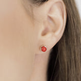 Pendientes de moissanita para mujer | Plata de ley 925 con baño de oro de 18 quilates | Diseño conmovedor