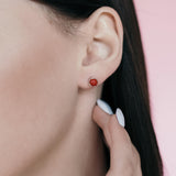 Pendientes de moissanita para mujer | Plata de ley 925 con baño de oro de 18 quilates | Diseño conmovedor