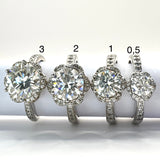 Elegant Moissanite Engagement Ring - Brilliant Cut Diamond in S925 Sterling Silver