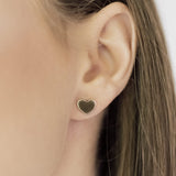 Pendientes de moissanita para mujer | Plata de ley 925 con baño de oro de 18 quilates | Diseño conmovedor