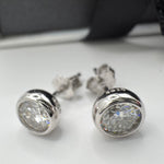 Elegant Moissanite Earrings - Symphony-Inspired Design with Brilliant Sparkle