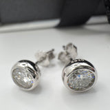 Elegant Moissanite Earrings - Symphony-Inspired Design with Brilliant Sparkle