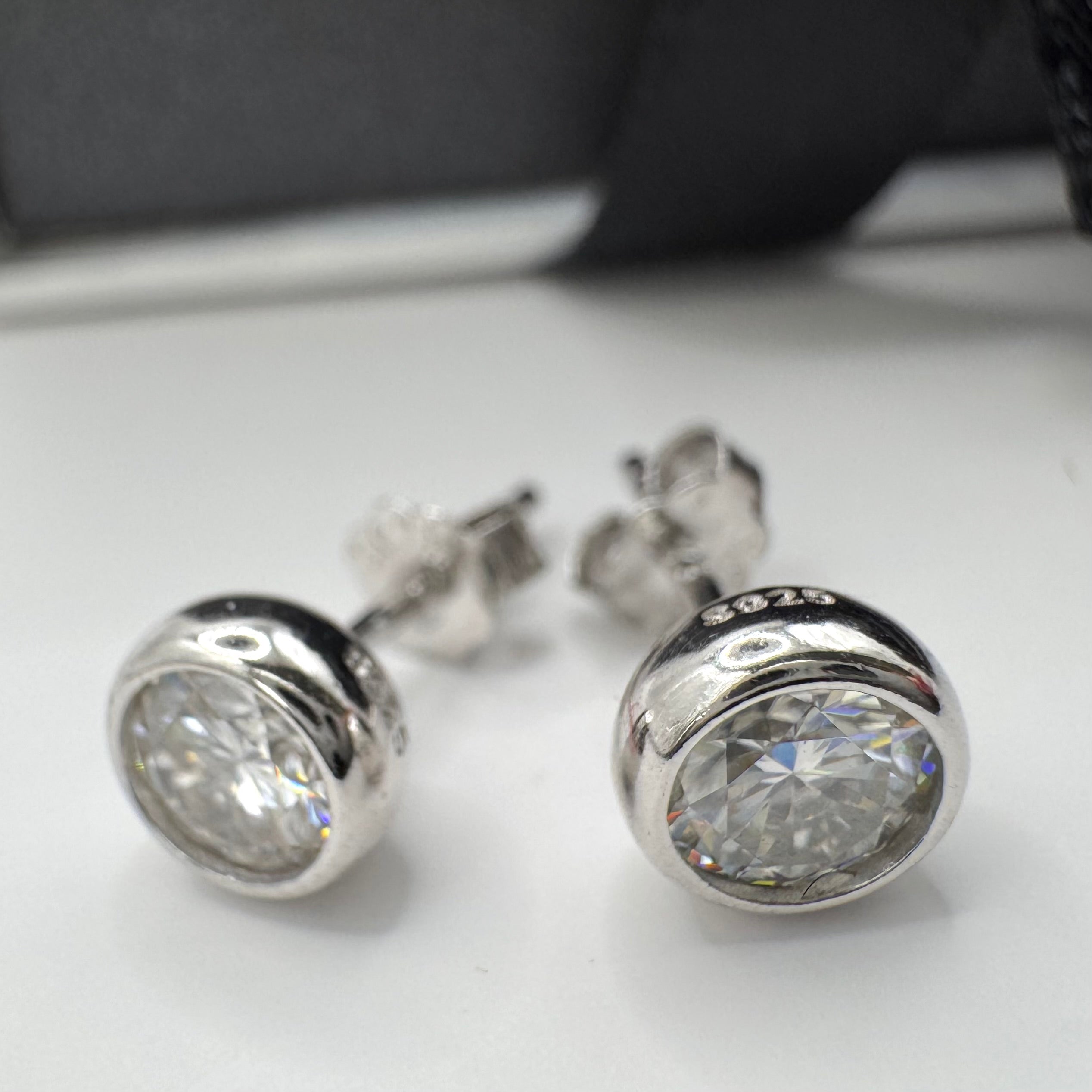 Elegant Moissanite Earrings - Symphony-Inspired Design with Brilliant Sparkle