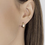 Pendientes de moissanita para mujer | Plata de ley 925 con baño de oro de 18 quilates | Diseño conmovedor