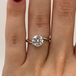 Luxury Moissanite Ring - 18K White Gold Plated with a Radiant Center Stone