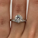 Elegant Moissanite Ring - Princess Design with a Radiant Center Stone