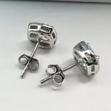 Modern Moissanite Earrings - Square Design with a Radiant Sparkle