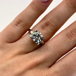 Modern Moissanite Engagement Ring - Celestial-Inspired Band with a Brilliant Cut