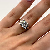 Modern Moissanite Engagement Ring - Celestial-Inspired Band with a Brilliant Cut