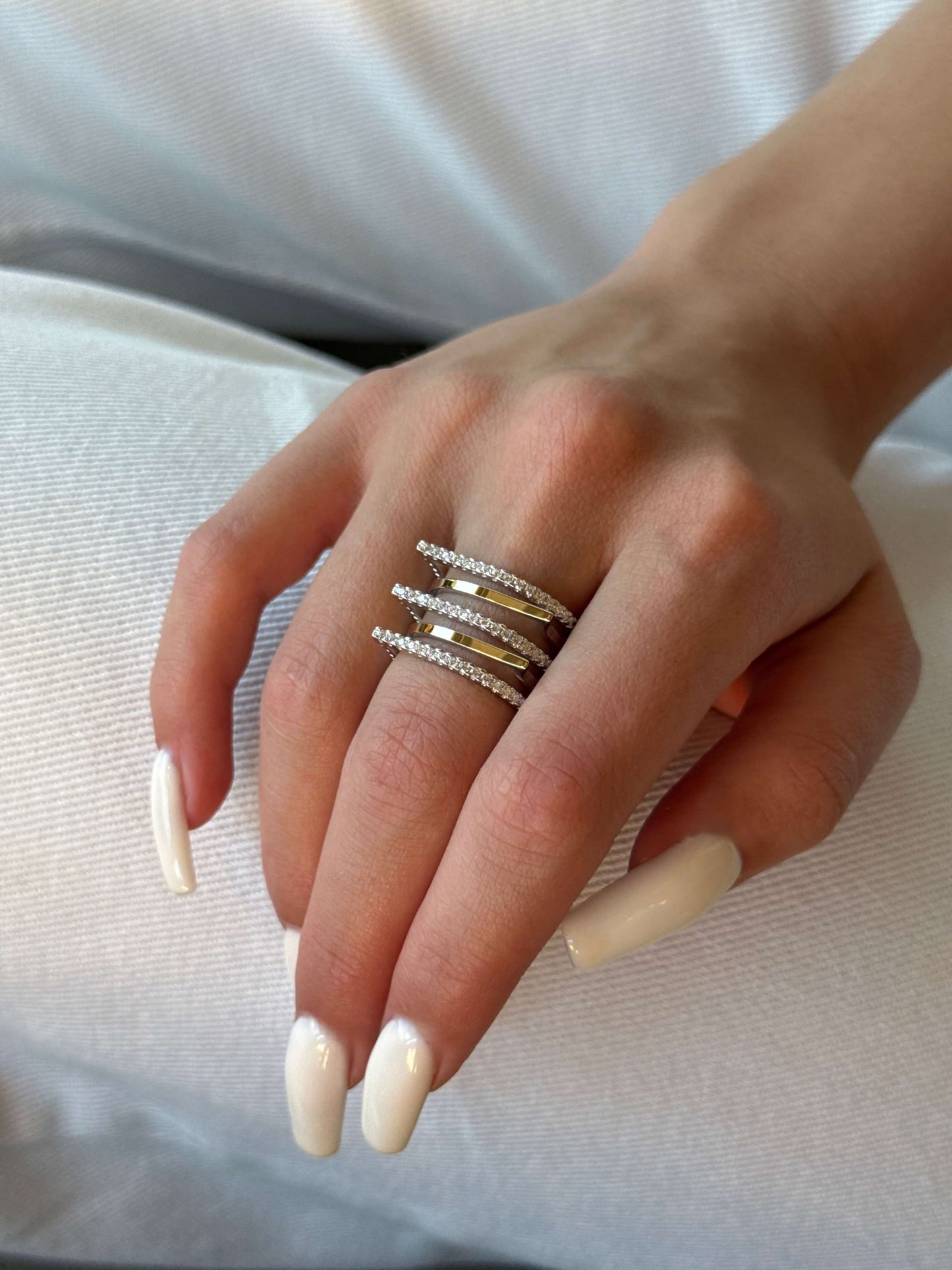 14K Gold Bonded Ring | Sterling Silver