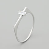 Sterling Silver Ring – White Cubic Zirconia Design – Olivia Star Jewelry 1275R