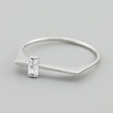 Sterling Silver Ring – White Cubic Zirconia Design – Olivia Star Jewelry 1275R