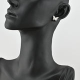 Pendientes de moissanita para mujer | Plata de ley 925 con baño de oro de 18 quilates | Diseño conmovedor