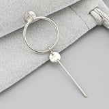 Pendientes de moissanita para mujer | Plata de ley 925 con baño de oro de 18 quilates | Diseño conmovedor