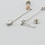 Pendientes de moissanita para mujer | Plata de ley 925 con baño de oro de 18 quilates | Diseño conmovedor