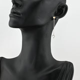 Pendientes de moissanita para mujer | Plata de ley 925 con baño de oro de 18 quilates | Diseño conmovedor