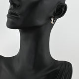 Pendientes de moissanita para mujer | Plata de ley 925 con baño de oro de 18 quilates | Diseño conmovedor