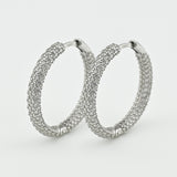 Pendientes de moissanita para mujer | Plata de ley 925 con baño de oro de 18 quilates | Diseño conmovedor