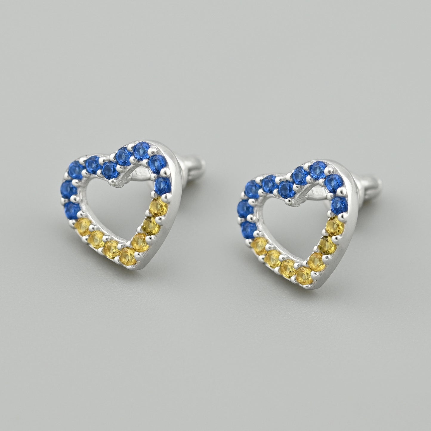 Cubic Zirconia Stud Earrings | Minimalist | Sterling Silver