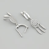 Pendientes de moissanita para mujer | Plata de ley 925 con baño de oro de 18 quilates | Diseño conmovedor