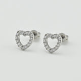 925 Sterling Silver Earrings - Sparkling White Cubic Zirconia Elegant Design - Olivia Star Jewelry 2125/1E