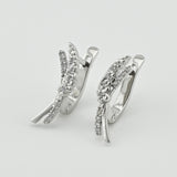 Pendientes de moissanita para mujer | Plata de ley 925 con baño de oro de 18 quilates | Diseño conmovedor