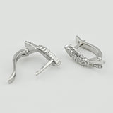 Pendientes de moissanita para mujer | Plata de ley 925 con baño de oro de 18 quilates | Diseño conmovedor