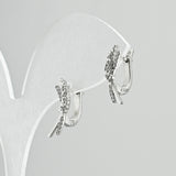 Pendientes de moissanita para mujer | Plata de ley 925 con baño de oro de 18 quilates | Diseño conmovedor