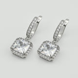 Pendientes de moissanita para mujer | Plata de ley 925 con baño de oro de 18 quilates | Diseño conmovedor