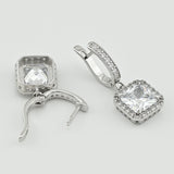 Pendientes de moissanita para mujer | Plata de ley 925 con baño de oro de 18 quilates | Diseño conmovedor