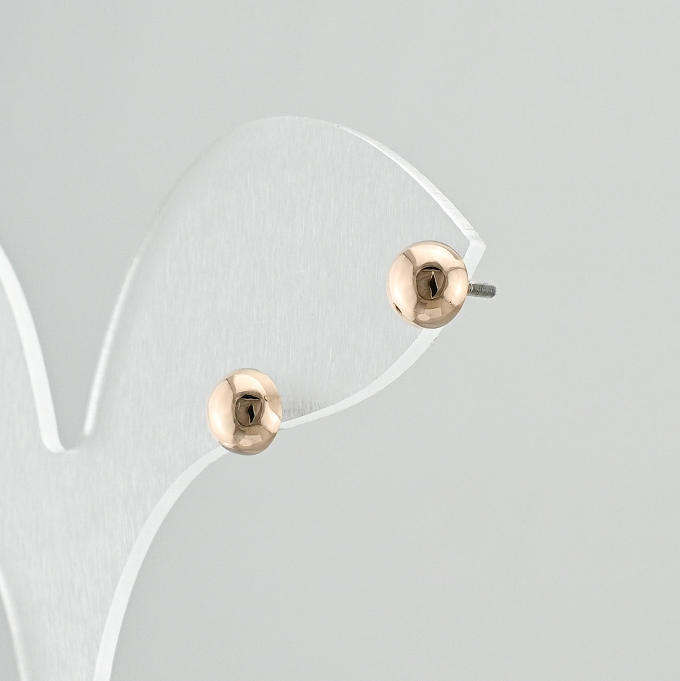 Elegant Solid Gold Finish Silver Studs