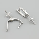 Pendientes de moissanita para mujer | Plata de ley 925 con baño de oro de 18 quilates | Diseño conmovedor