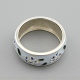 925 Sterling Silver Ring - Stylish Design with Bright Enamel - Olivia Star Jewelry 1586R