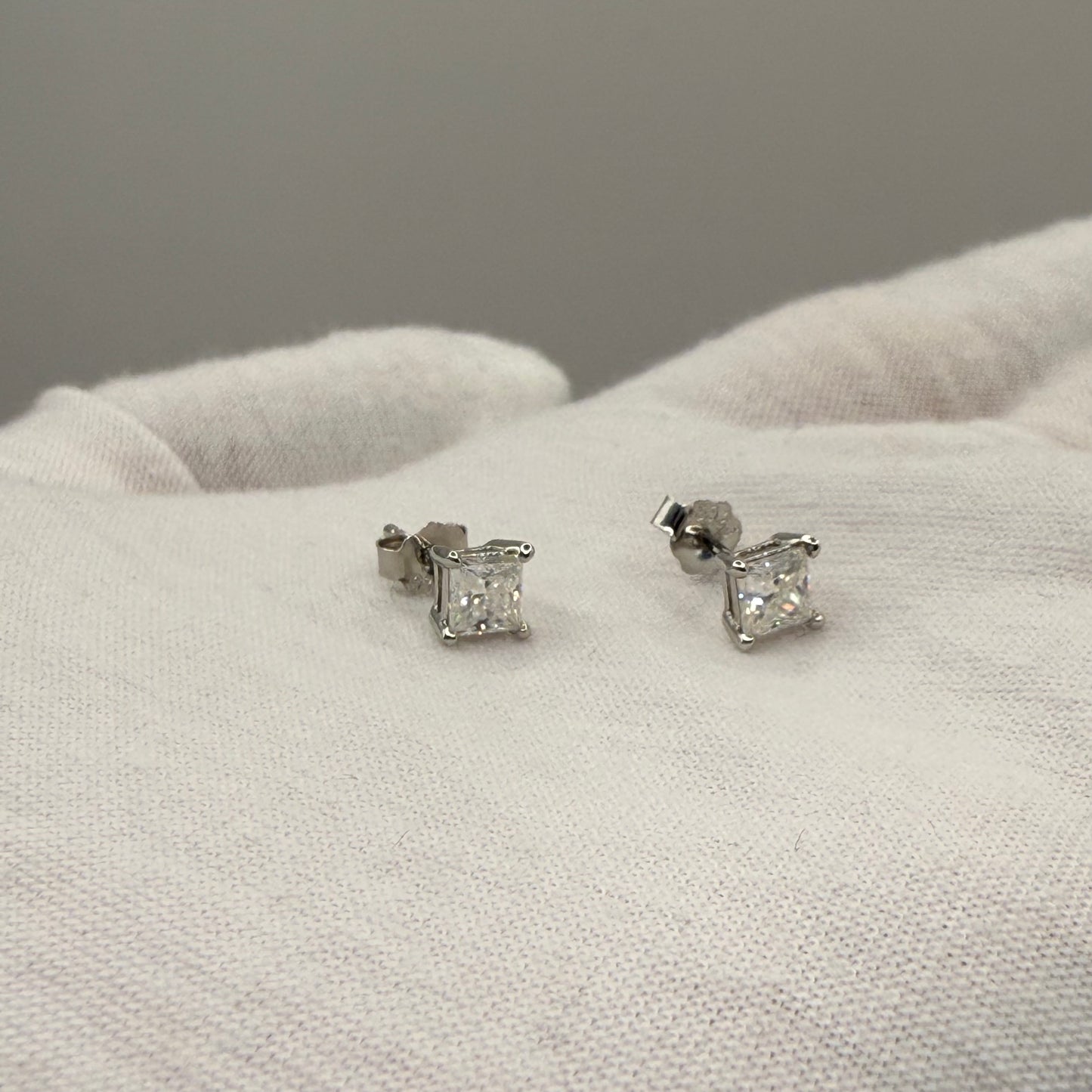 Polished Moissanite Earrings - Stellar Spark Setting with a Timeless Appeal