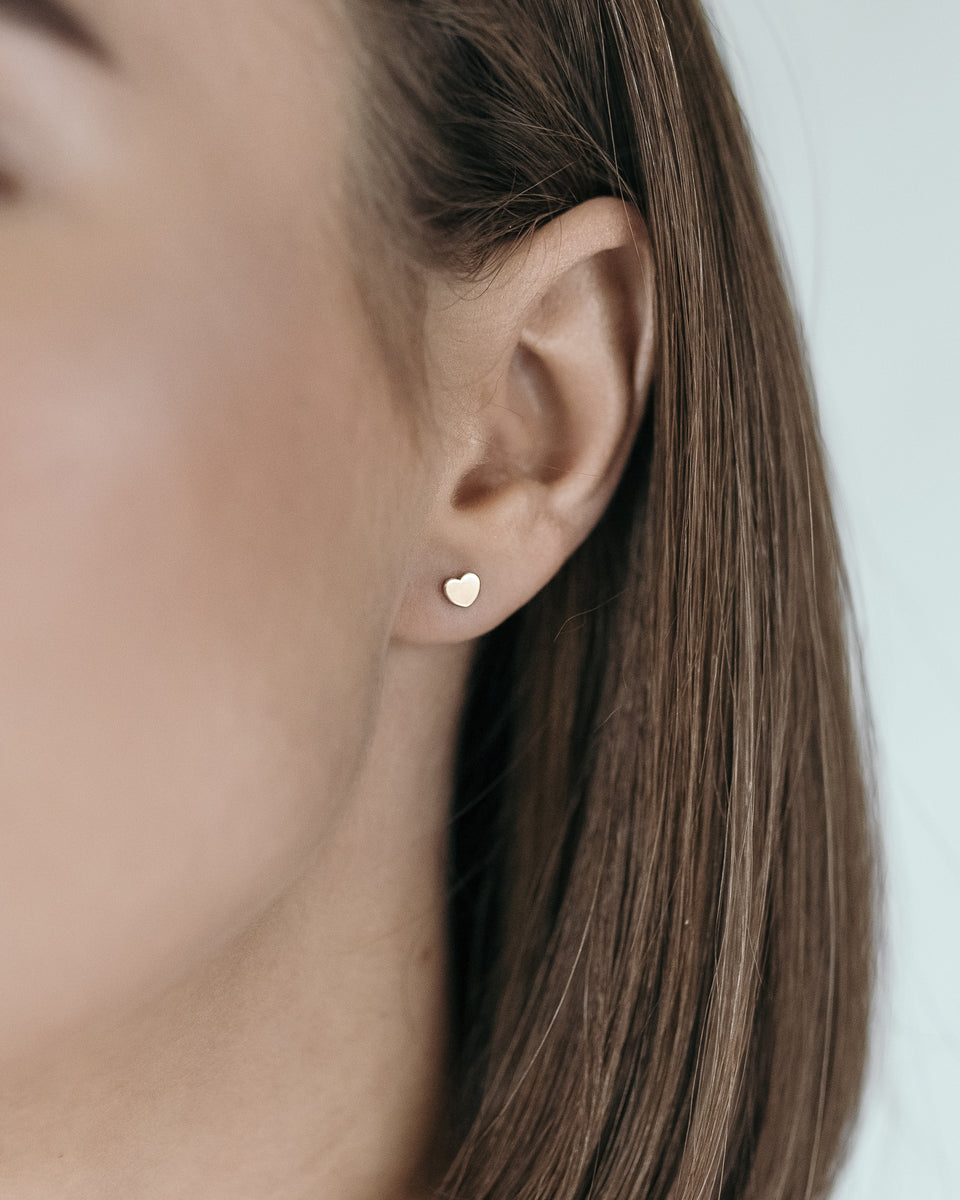 14K Gold Plated Stud Earrings | Classic Minimalist | Sterling Silver