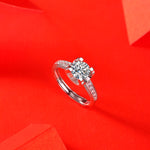 Sophisticated Moissanite Ring - Brilliant-Cut Center Stone in a Sleek Setting