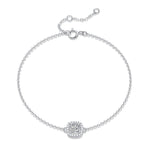 Timeless Moissanite Bracelet - Square-Cut Stones in a Refined Metal Setting