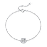 Timeless Moissanite Bracelet - Square-Cut Stones in a Refined Metal Setting