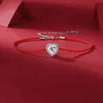 Minimalist Moissanite Bracelet - Sparkling Heart Charm for Everyday Wear