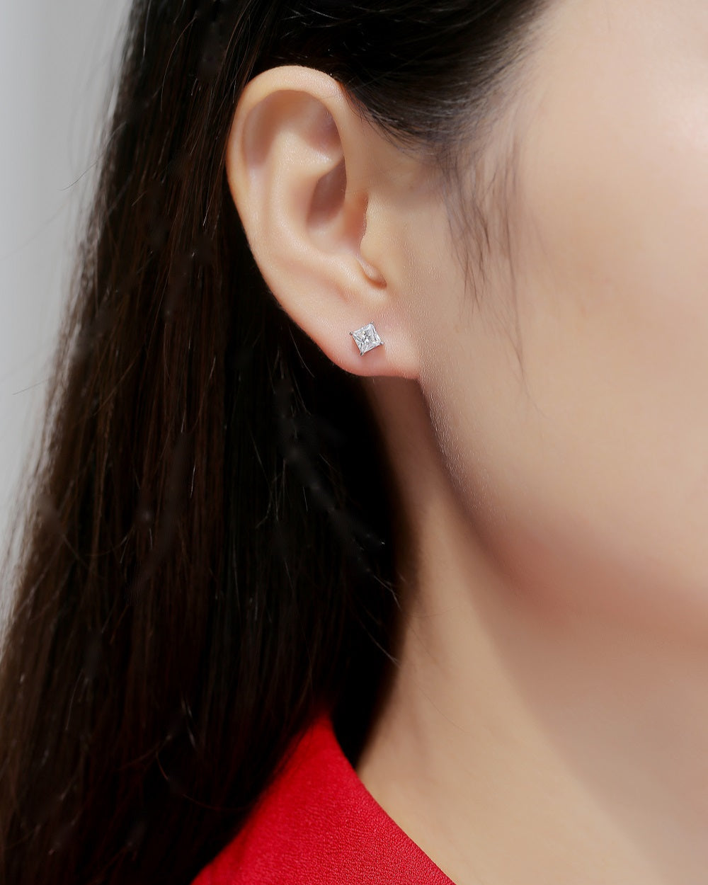 Stellar Spark Moissanite Earrings - Dazzling Stones in a Sleek Metal Frame