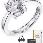 Brilliant Moissanite Shining Star Ring - Delicate and Elegant Engagement Jewelry