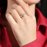 Polished Moissanite Heart Ring - Timeless Romance with a Brilliant Stone